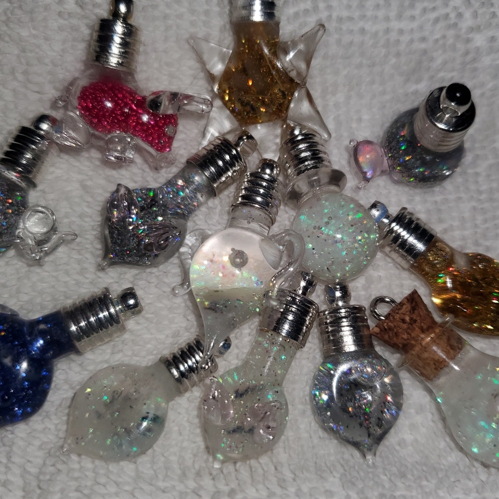 Critters glass botlles.Rice with Live,Love,Laugh